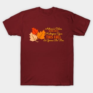 Fall's Artistry: A Symphony of Autumn Leaves and Colors T-Shirt